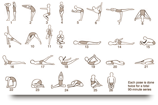 26 postures & 2 breathing exercises... One day I will be able to do half  moon | Bikram yoga, Yoga life, Yoga motivation